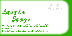 laszlo szogi business card